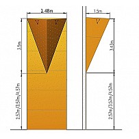 Kletterwand-Modul MTM-04   2,5 x 6 m, 75 Klettergriffe