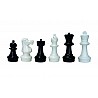 Schachfiguren XL klein, schwarz und weiß, Königshöhe 30 cm