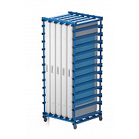Mobiles Kunststoff-Rack (B x H x T) 105 x 254 x 102 cm
